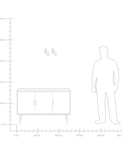 Conjunto De 2 Candeeiros De Parede Brancos Tigris