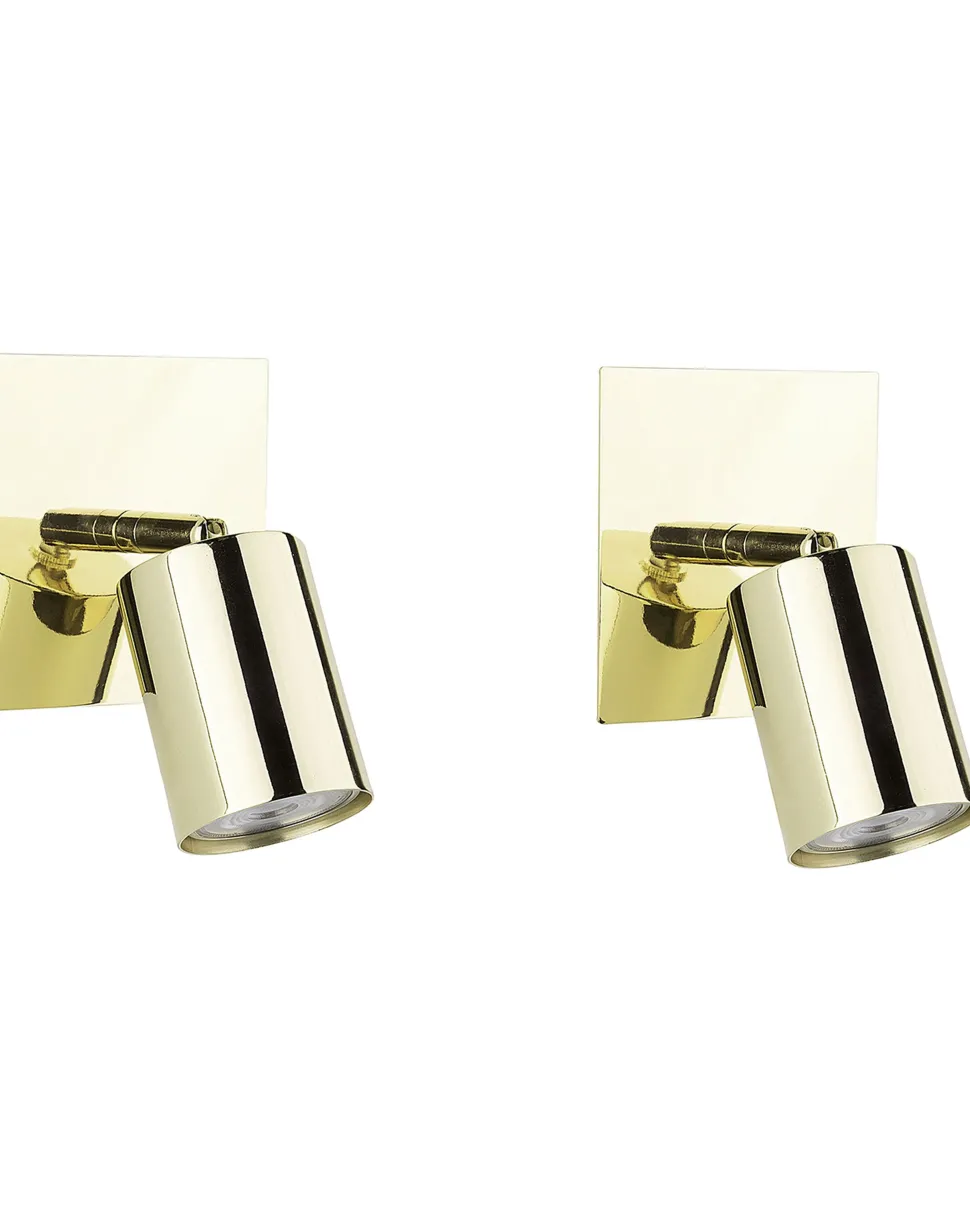 Conjunto De 2 Candeeiros De Parede Dourados Tigris