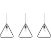Conjunto De 3 Candeeiros De Teto Triangulares De Metal Castanho Juruena