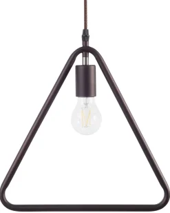 Conjunto De 3 Candeeiros De Teto Triangulares De Metal Castanho Juruena