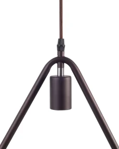 Conjunto De 3 Candeeiros De Teto Triangulares De Metal Castanho Juruena