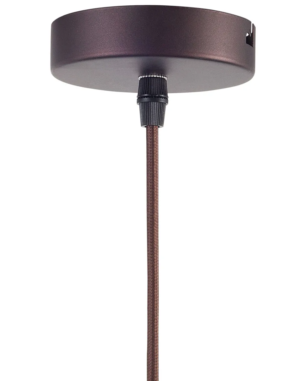 Conjunto De 3 Candeeiros De Teto Triangulares De Metal Castanho Juruena