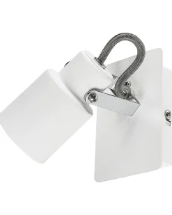 Conjunto De 2 Candeeiros De Parede Em Metal Branco Bonte