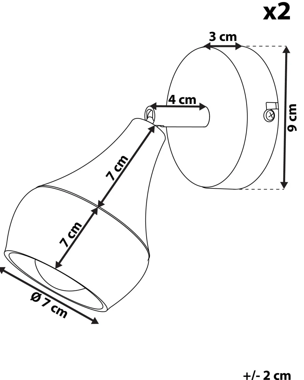 Conjunto De 2 Candeeiros De Parede Dourados Antler I