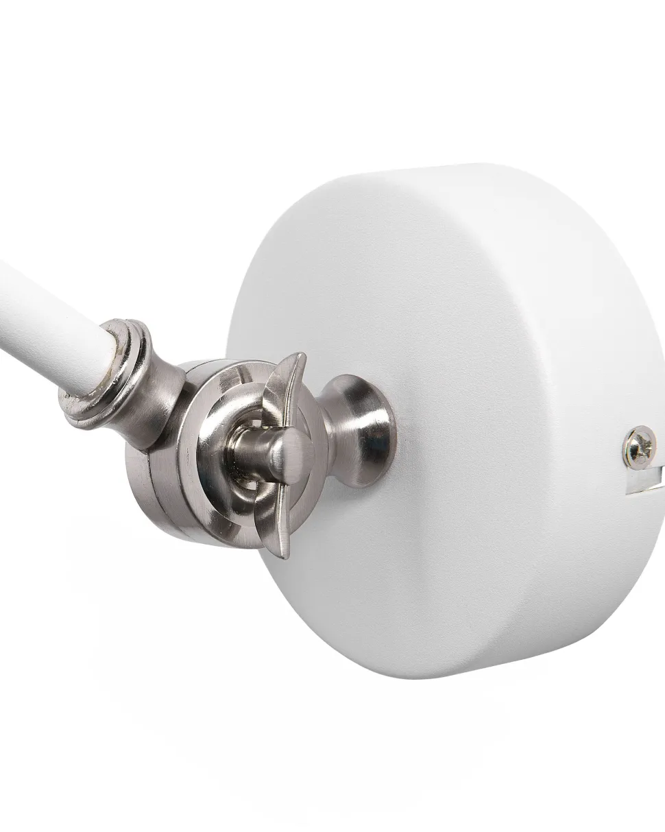 Conjunto De 2 Candeeiros De Parede Branco E Prateado Mississippi M