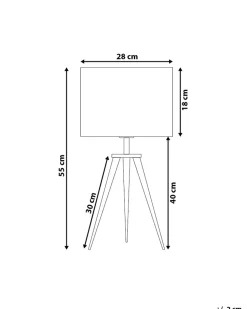 Conjunto De 2 Candeeiros De Mesa Pretos Stiletto