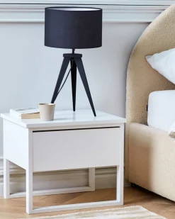 Conjunto De 2 Candeeiros De Mesa Pretos Stiletto