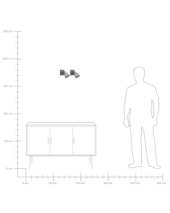 Conjunto De 2 Candeeiros De Parede Em Betao Cinzento Mistago I