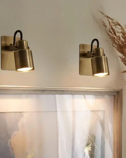 Conjunto De 2 Candeeiros De Parede Em Metal Cor De Bronze Bonte