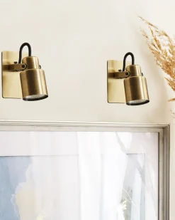 Conjunto De 2 Candeeiros De Parede Em Metal Cor De Bronze Bonte