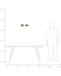 Conjunto De 2 Candeeiros De Parede Em Metal Cor De Bronze Bonte