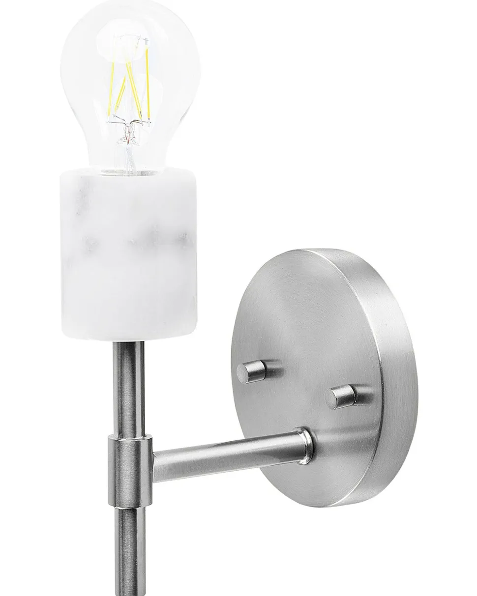 Conjunto De 2 Candeeiros De Parede Em Metal Cromado Armeria