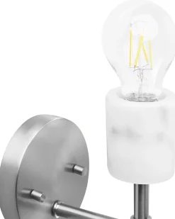 Conjunto De 2 Candeeiros De Parede Em Metal Cromado Armeria