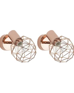 Conjunto De 2 Candeeiros De Parede Cobre Chenab