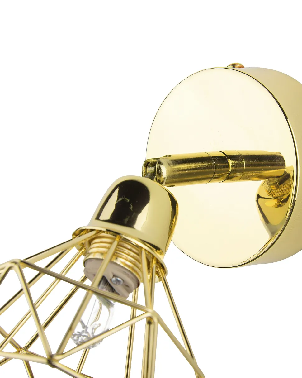 Conjunto De 2 Candeeiros De Parede Em Metal Dourado Erma