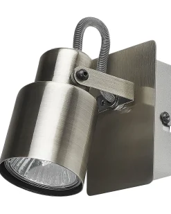 Conjunto De 2 Candeeiros De Parede Em Metal Prateado Bonte