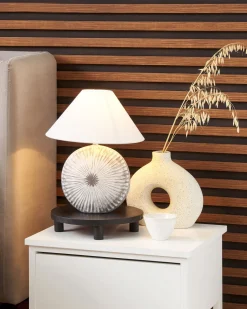 Conjunto De 2 Candeeiros De Mesa Cinzentos 38 Cm Yuna