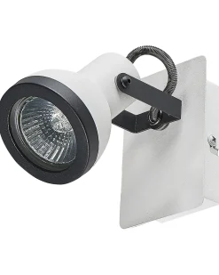 Conjunto De 2 Candeeiros De Parede Em Metal Preto E Branco Baro