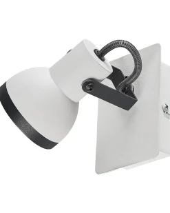 Conjunto De 2 Candeeiros De Parede Em Metal Preto E Branco Baro