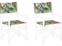 Conjunto De 2 Capas Multicolor Motivo Tucano Para Cadeiras Cine