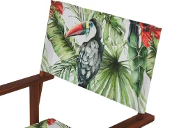 Conjunto De 2 Capas Multicolor Motivo Tucano Para Cadeiras Cine