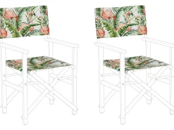 Conjunto De 2 Capas Multicolor Motivo Flamingo Para Cadeiras Cine
