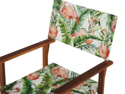 Conjunto De 2 Capas Multicolor Motivo Flamingo Para Cadeiras Cine