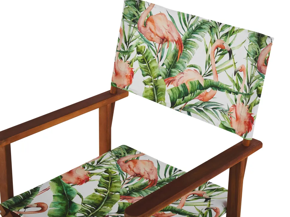 Conjunto De 2 Capas Multicolor Motivo Flamingo Para Cadeiras Cine