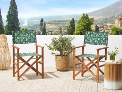 Conjunto De 2 Capas Verde Escuro Motivo Oliveira Para Cadeiras Cine