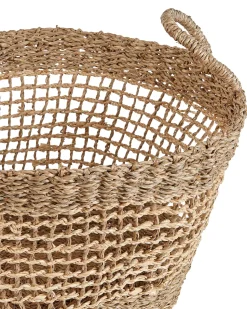 Conjunto De 2 Cestas Em Fibra De Algas Cor Natural Arowana