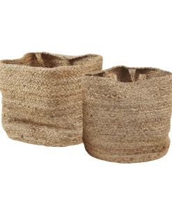 Conjunto De 2 Cestos Com Alcas Creme Kaella