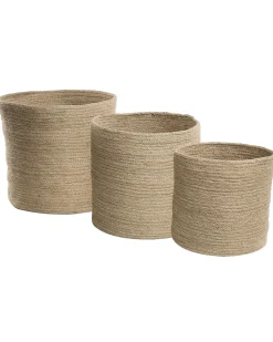 Conjunto De 3 Cestos Creme Artigala
