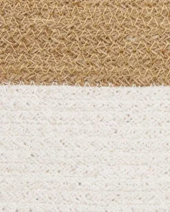 Conjunto De 2 Cestos De Algodao Branco E Creme Kardh