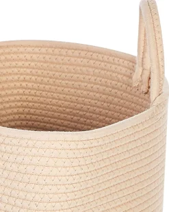 Conjunto De 2 Cestos De Algodao Creme Saryk