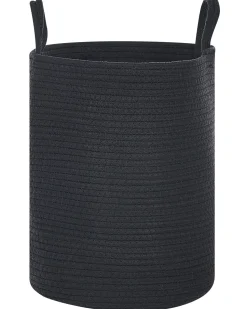 Conjunto De 2 Cestos De Algodao Preto Saryk