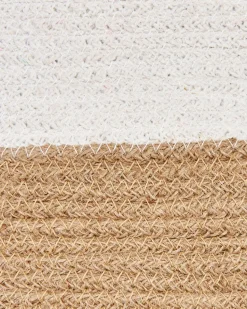 Conjunto De 2 Cestos De Algodao Branco E Creme Kahan