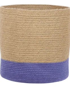 Conjunto De 2 Cestos De Juta Creme E Violeta Bulanik