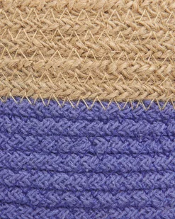 Conjunto De 2 Cestos De Juta Creme E Violeta Bulanik