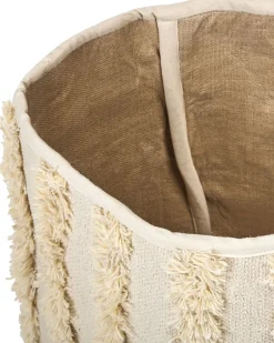 Conjunto De 2 Cestos Em Algodao Creme Kakki