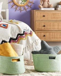 Conjunto De 2 Cestos Em Algodao Verde Chiniot