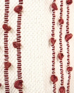 Conjunto De 2 Cestos Em Algodao Creme E Vermelho Khel