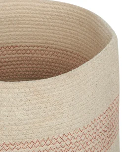 Conjunto De 2 Cestos Em Algodao Creme Claro Silopi