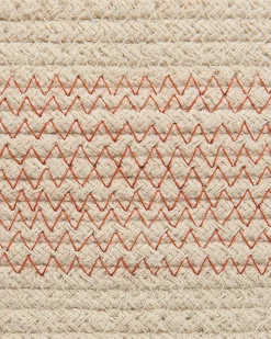 Conjunto De 2 Cestos Em Algodao Creme Claro Silopi