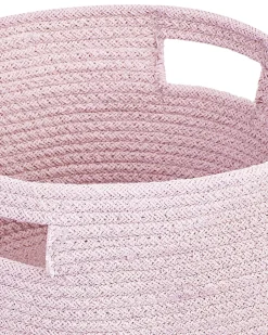 Conjunto De 2 Cestos Em Algodao Rosa Pastel Chiniot