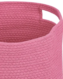 Conjunto De 2 Cestos Em Algodao Rosa Chiniot