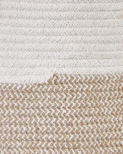 Conjunto De 2 Cestos Em Algodao Branco E Creme Pazha