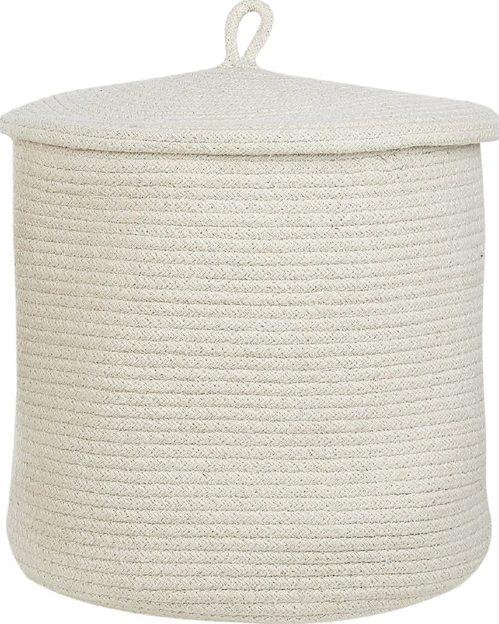 Conjunto De 2 Cestos Em Algodao Branco Silopi