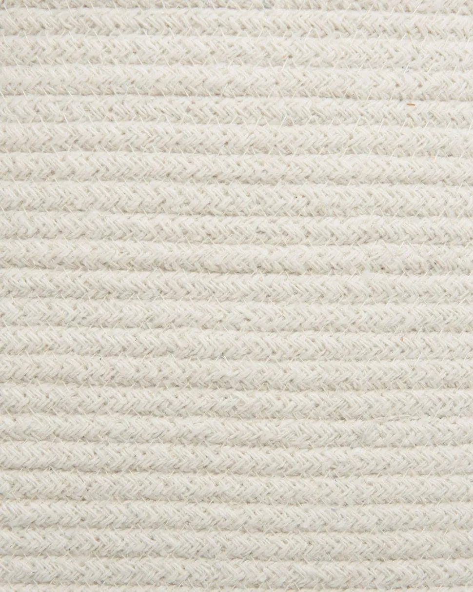 Conjunto De 2 Cestos Em Algodao Branco Silopi