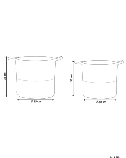 Conjunto De 2 Cestos Em Algodao Branco E Preto Pazha