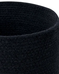 Conjunto De 3 Cestos Em Algodao Preto E Creme Basima